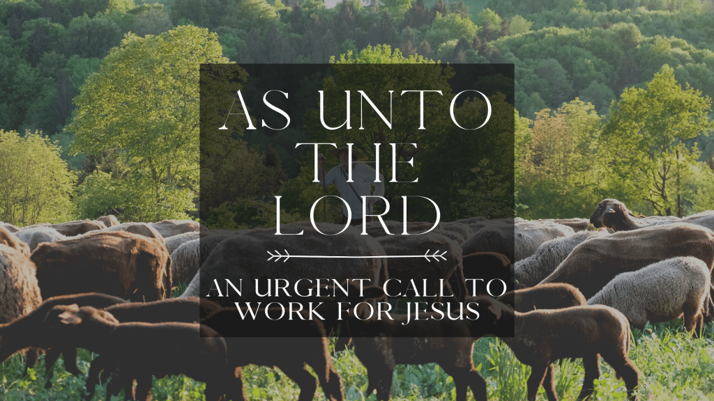 As Unto the Lord: An Urgent Call for Pastors to Work for&nbsp;Jesus