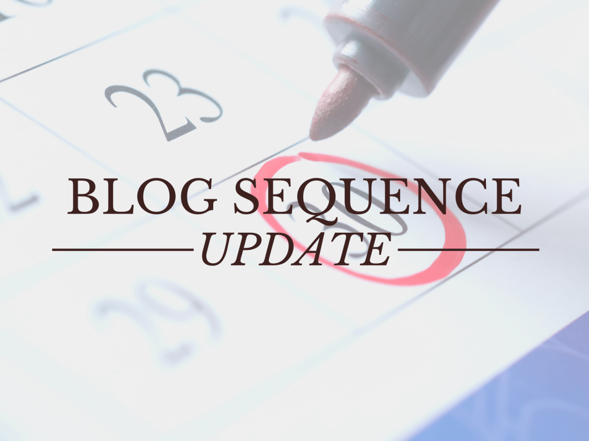 Blog Update: Sequencing